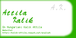 attila kalik business card